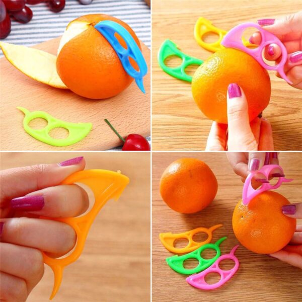 10 Pcs Orange Peeler With Transparent Pouch Bag Combo - Image 3