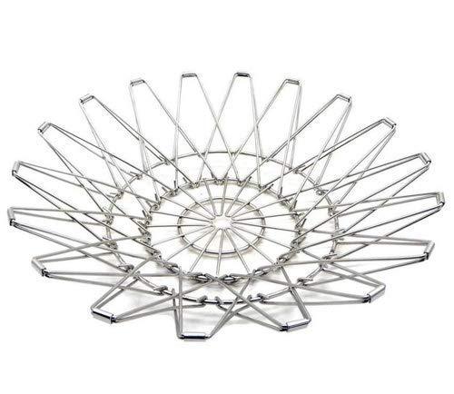 Multipurpose Fruit Basket Stainless Steel Wire Bowl Foldable Basket for Vegetable / Fruits / Dining - Image 4