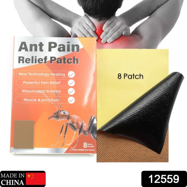 Ant Pain Relief Patch - Pack of 8 Patches | Instant Relief from Muscular Pain & Joint Pain| Natural Pain Relief Patches | Powerful Pain Relief, No Side Effects - Image 2