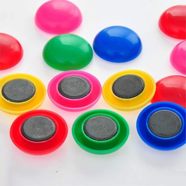 Colorful Board Magnets Circular Plastic Buttons - Image 3
