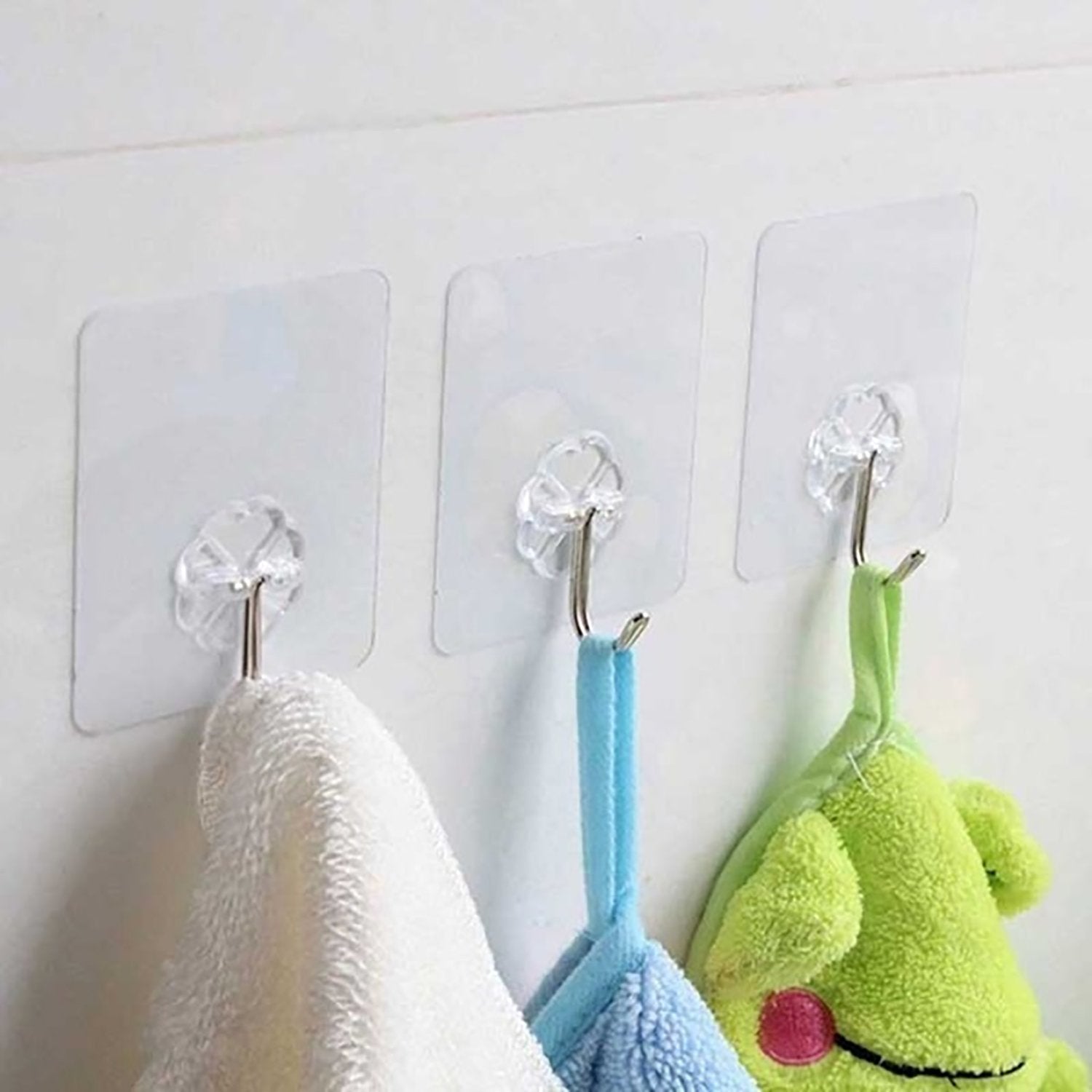 Multipurpose Strong Small Stainless Steel Adhesive Wall Hooks (20PCS) (X814) - Image 2