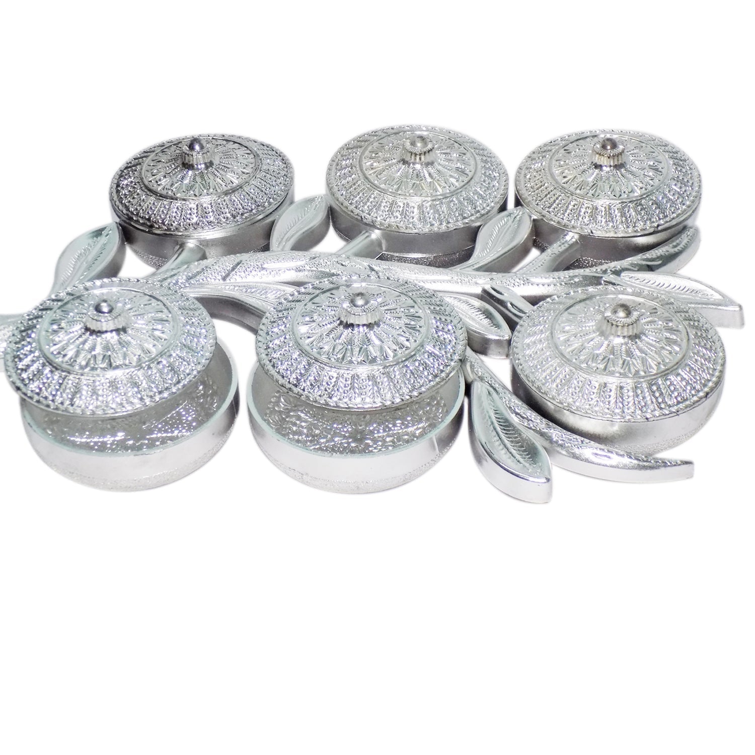 Tree Shape 6 Compartment Mukhwas Dani Serving Tray For Home & Kitchen Use - Image 6