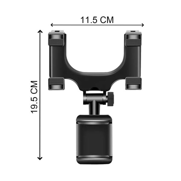 Rear View Mobile Holder Universal Vehicle Rear View Mirror Mobile phone Mount Stand (X880) - Image 6