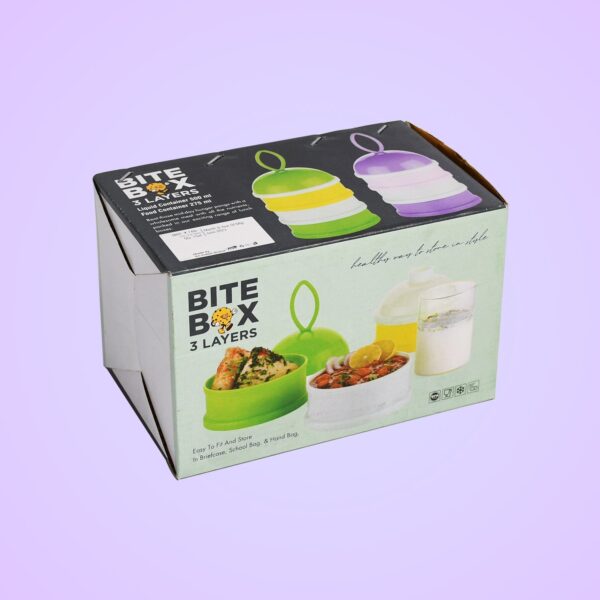 3 Layer Cute Portable Baby Food Milk Powder Storage Box Bottle Container Milk Powder Baby Food Container Bowl. (Purple) - Image 6