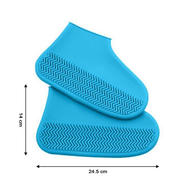 Non-Slip Silicone Rain Reusable Anti skid Waterproof Fordable Boot Shoe Cover (Mix Color) - Image 5