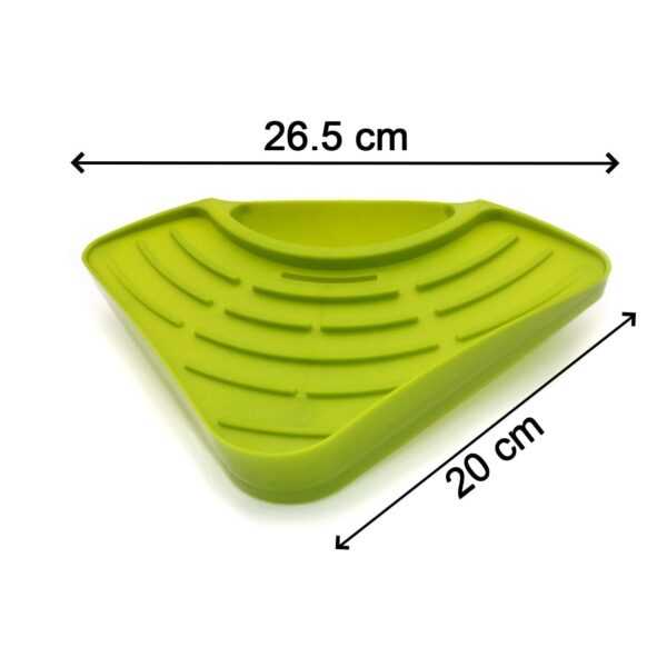 Sink Strainer Basket Corner Kitchen Triangular Multi functional Drain Shelf - Image 3