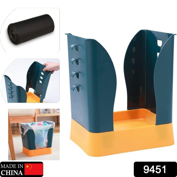 Expandable Trash Can (1 Pc): Plastic, Large Capacity, Kitchen & Bathroom - Image 2