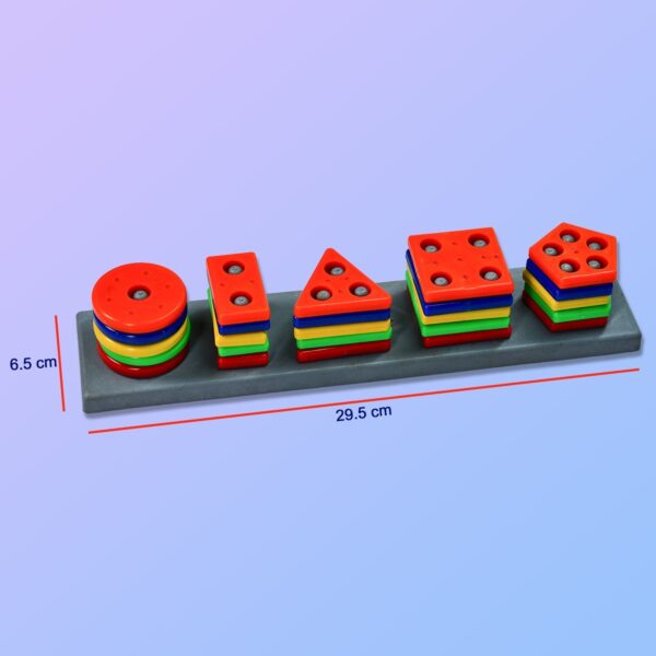 Geometric Brick - 5 Angle Matching Column Blocks for Kids - Preschool Educational Learning Toys.(X977) - Image 4