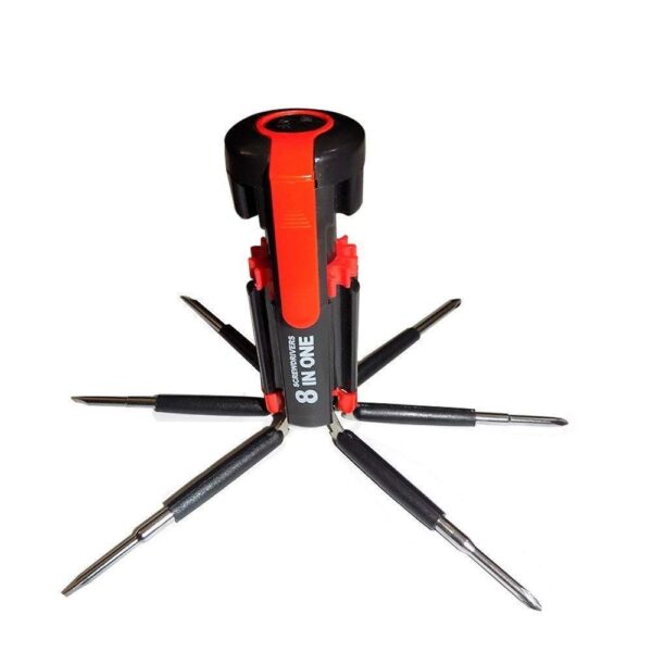 8 in 1 Multi-Function Screwdriver Kit with LED Portable Torch (X911)