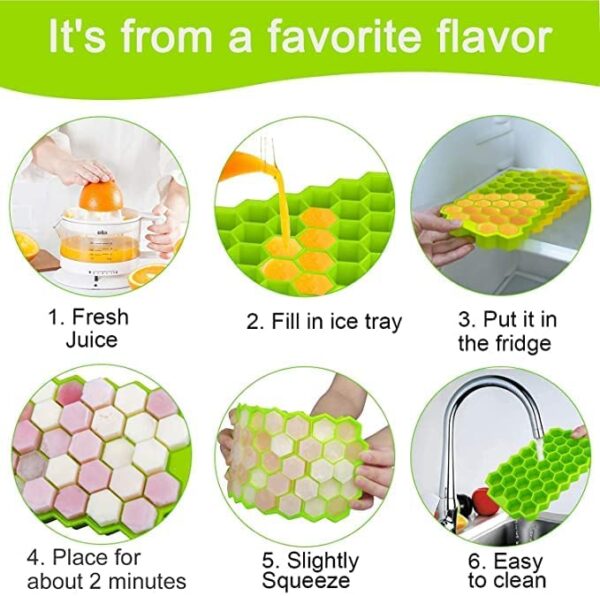 Flexible Silicone Ice Cube Tray, 37 Small Cubes , Fridge Use - Image 7