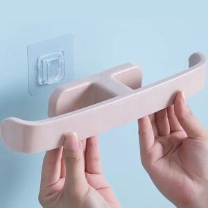 Bathroom Towel Slipper Hanging Rack Self Adhesive Wall Mounted (1 Pc) (X1021)