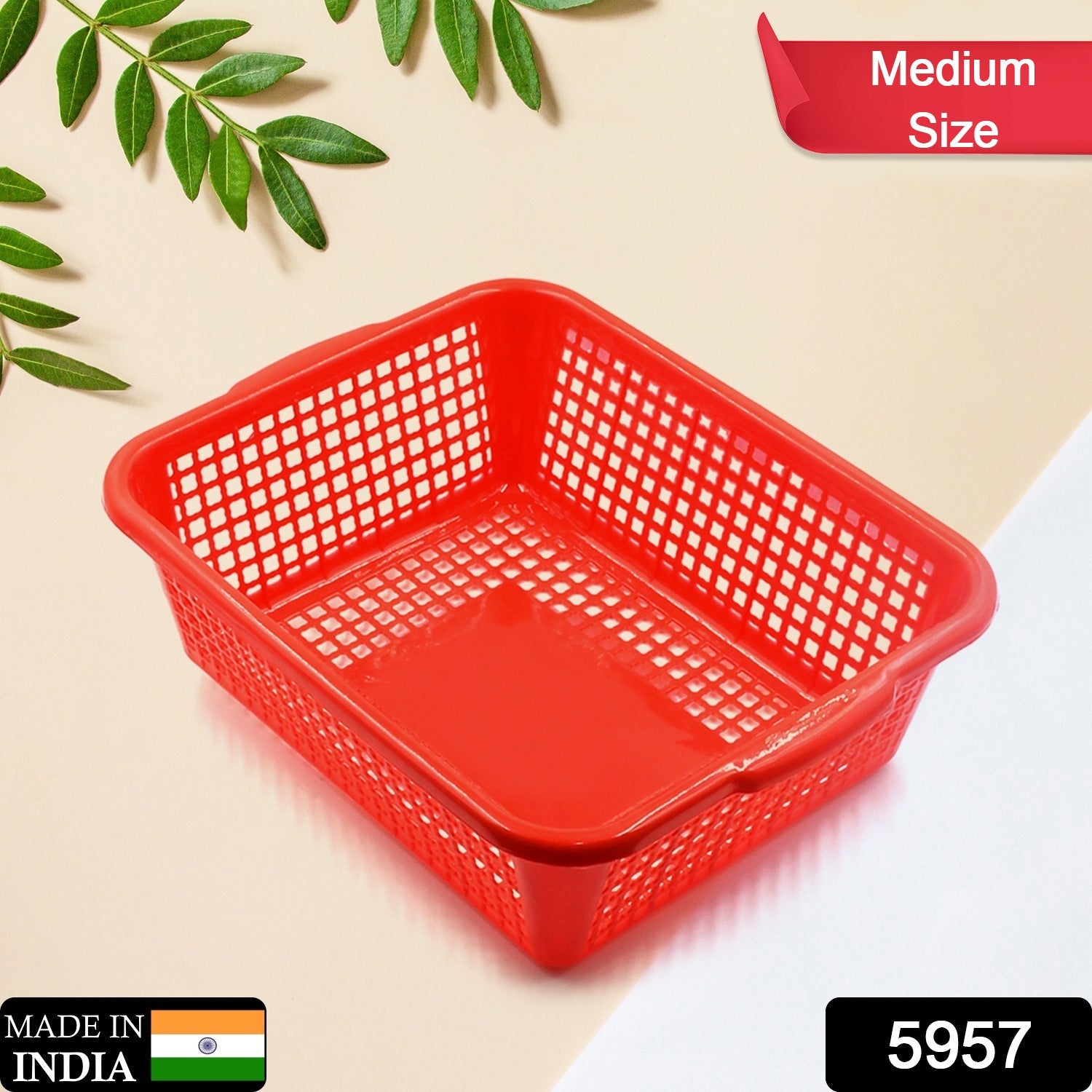 Plastic Kitchen Medium Size Vegetables and Fruits Washing Basket Dish Rack Multipurpose Organizers - Image 2
