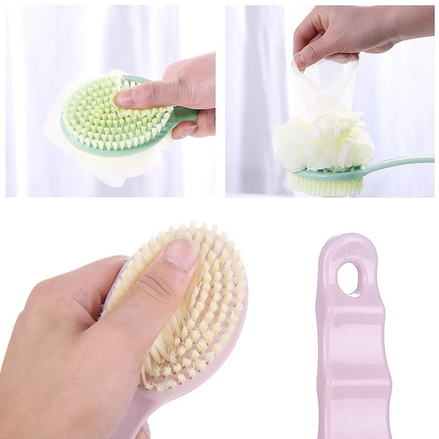 2in1 Bath Brush With Long Handle (MKK+X89) - Image 6