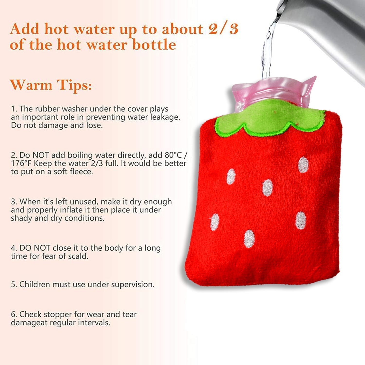 Strawberry Design Relief: Mini Hot Water Bag for Neck & Shoulders - Image 7