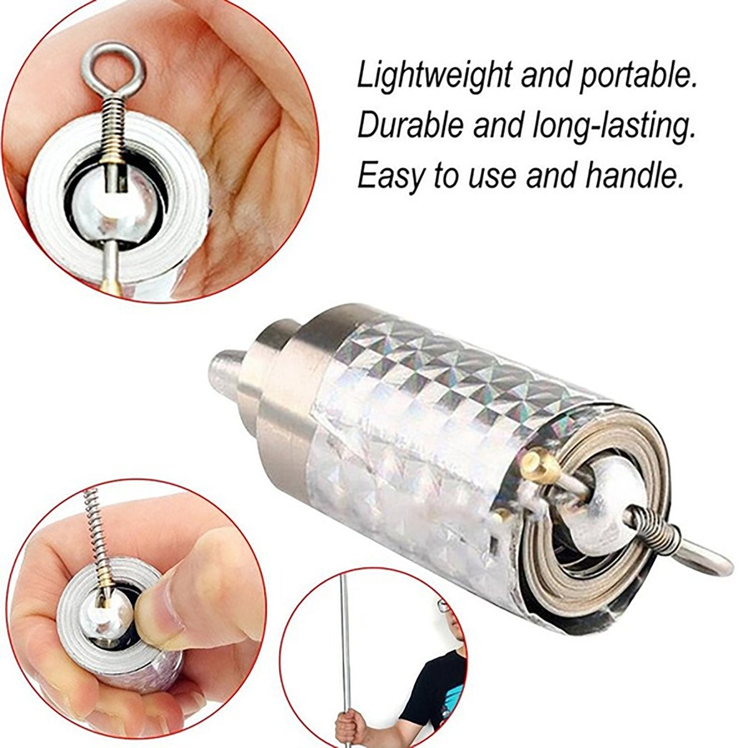 Magic Toy Metal High Elasticity Steel Silver Appearing Cane Magic Toy Magic Steel - Image 2