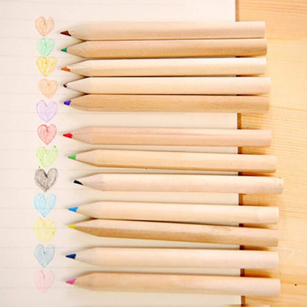 12 Colouring Pencils Kids Set, Pencils Sharpener, Mini Drawing Colored Pencils with Sharpener, Kawaii Manual Pencil Cutter, Coloring Pencil Accessory School Supplies for Kid Artists Writing Sketching - Image 6
