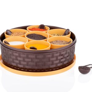 Round Plastic Masala Spice Box