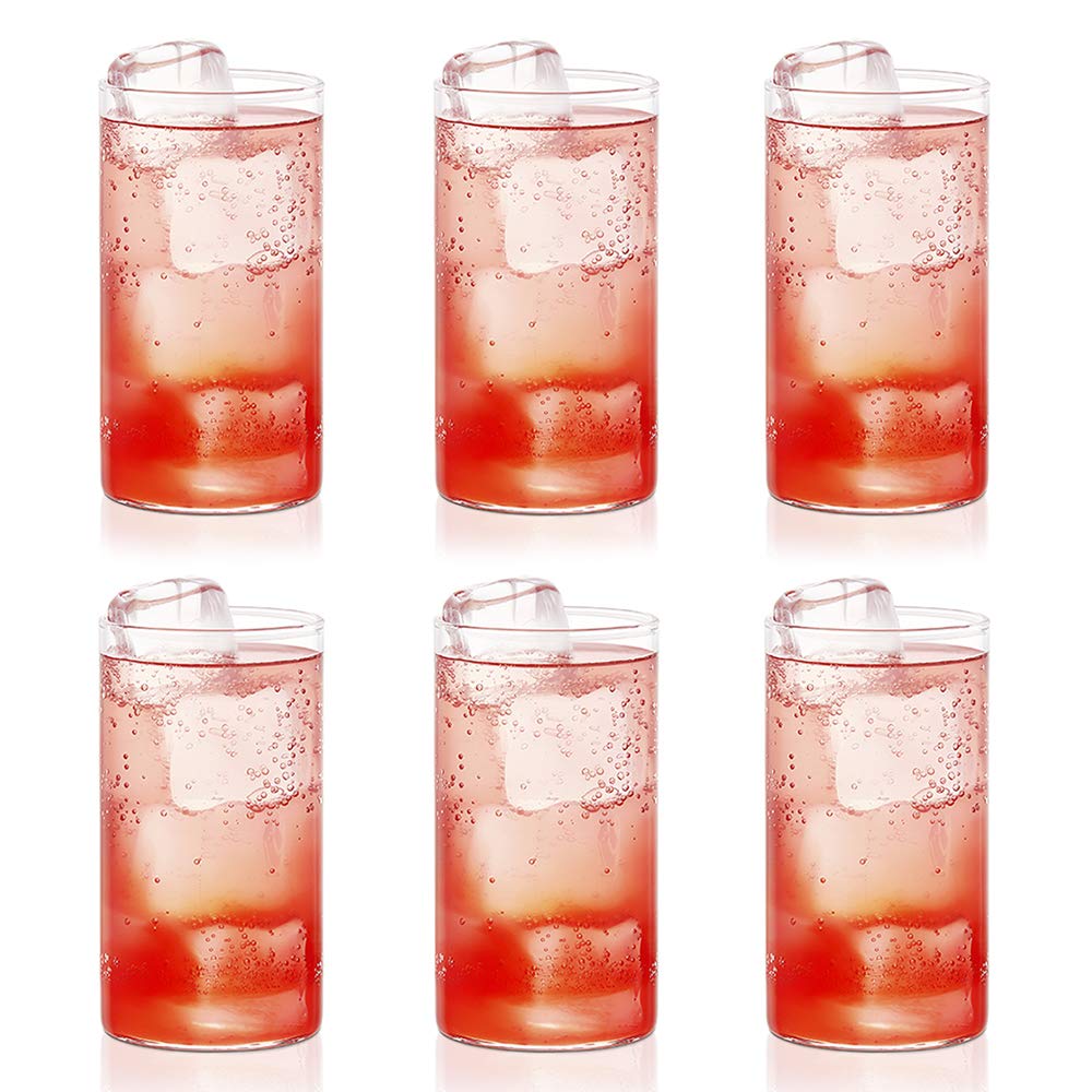 Heavy unbreakable Stylish Plastic Clear look fully Transparent Glasses Set 330ml (6pcs) - Image 4