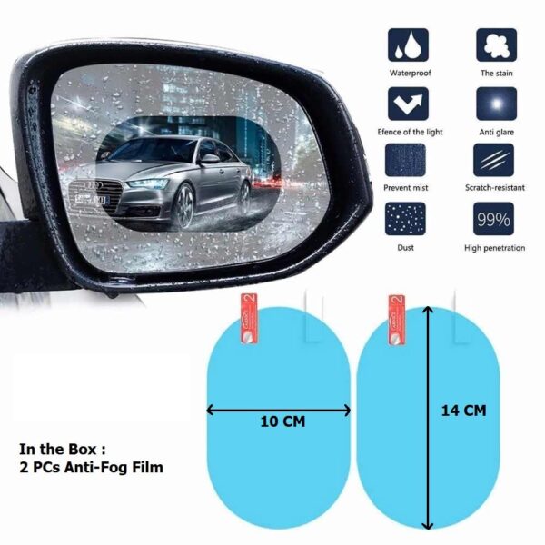 Anti Fog Anti Scratch Interior Rearview Car Mirror Film Waterproof HD Clear Protective Sticker Film for Safe Driving, Car Mirrors, Side Windows - Image 4