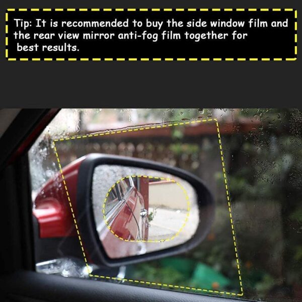 Anti Fog Anti Scratch Interior Rearview Car Mirror Film Waterproof HD Clear Protective Sticker Film for Safe Driving, Car Mirrors, Side Windows - Image 3