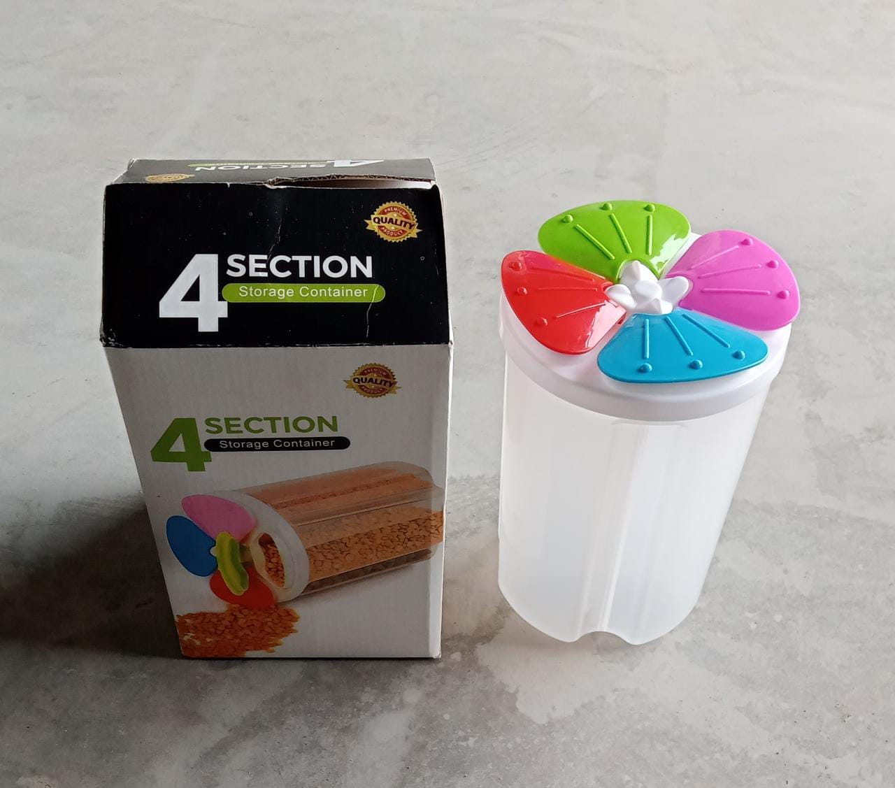 4 Section Storage containers airtight Transparent Food Plastic Storage Container - Image 9