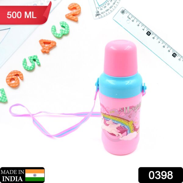 500ml Insulated Sports Water Bottle with Dori & Straw: Leakproof, BPA-Free, Kids - Image 3