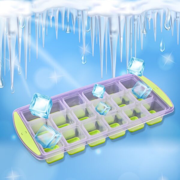 18-Cavity Pop-Up Ice Cube Tray - Flexible Silicone, Easy Release 100% BPA-Free - Image 3