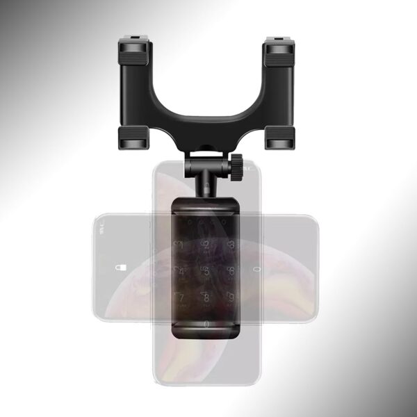 Rear View Mobile Holder Universal Vehicle Rear View Mirror Mobile phone Mount Stand (X880) - Image 4