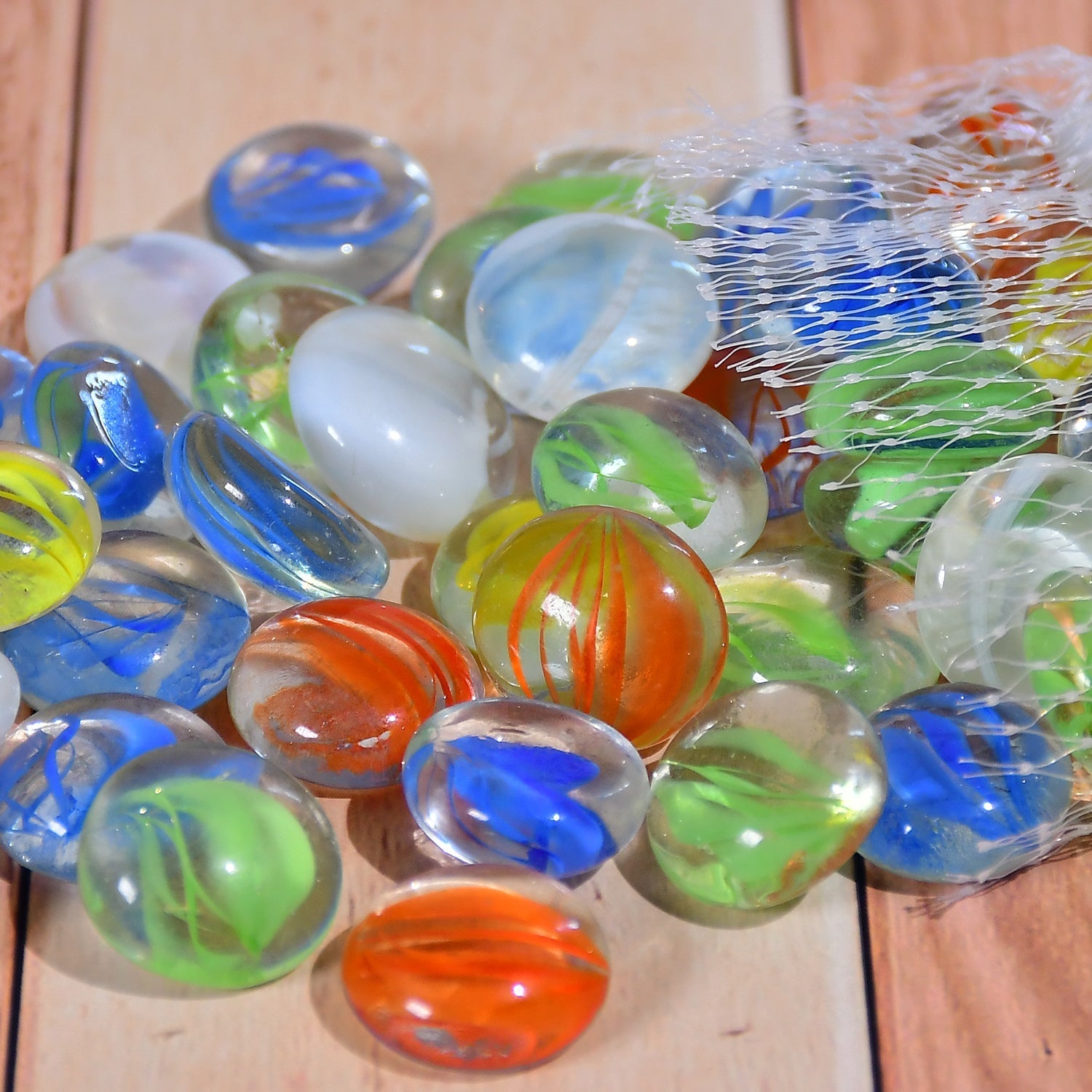 Glass Gem Stone, Flat Round Marbles Pebbles for Vase Fillers, Attractive pebbles for Aquarium Fish Tank. - Image 6
