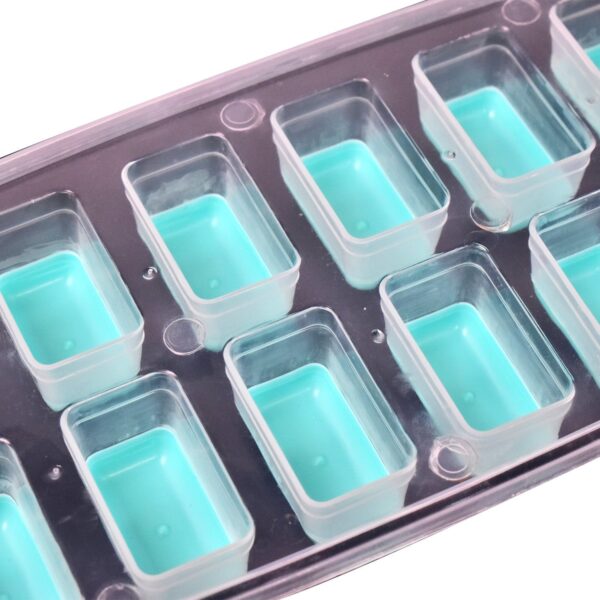 12-Grid Silicone Ice Cube Tray - Food-Grade Square Ice Maker, Easy Release Bottom - Image 6