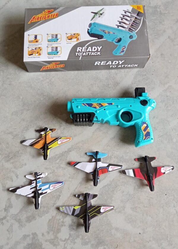 Airplane Launcher Toy with Foam Planes, 5-Pack (X618) - Image 7