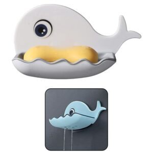 Fish Shape Soap Dish Adhesive Waterproof Wall Mounted Bar Soap Dish Holder  (Pack of 2Pc) (X509)