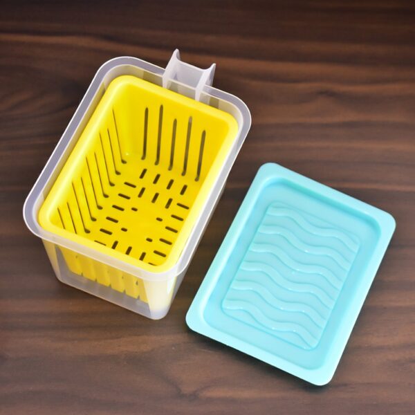 Fridge Storage Containers with Handle Plastic Storage Container for Kitchen(4 Pcs Set) (X1106) - Image 5