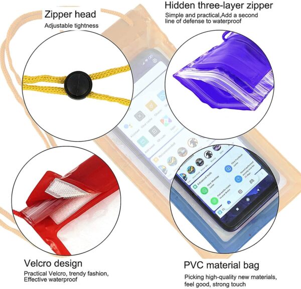 Waterproof Mobile Pouch (6.2 inch , Random Colour) - Image 6