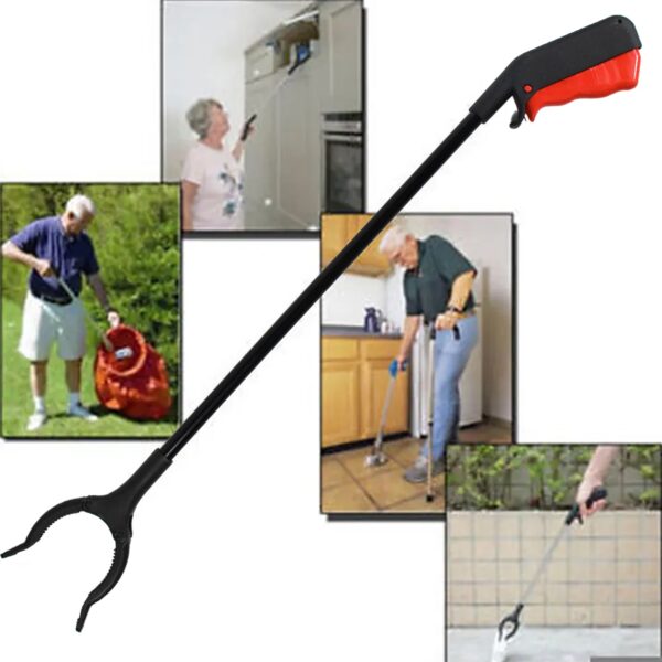 Extra Long Pickup Aid Trash Picker Upper Rotating Hand Heavy Duty Grip Arm - Reaching Assist For Litter Elderly Garden  Disabled Handicap Arm (X966) - Image 2