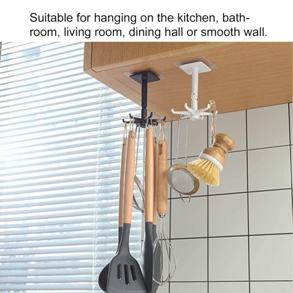 360° Rotating Folding Hook Self-Adhesive Waterproof Wall Mounted Hook - Image 2
