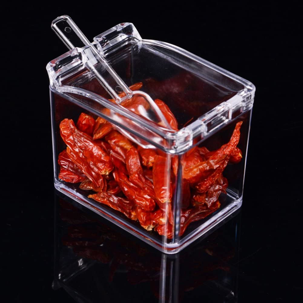 Crystal Seasoning Acrylic Box Pepper Salt Spice Rack - Image 7