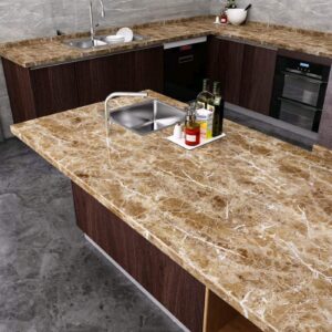 BROWN MARBLE ALUMINIUM FOIL KITCHEN STICKER (60*200)(YS+X165)