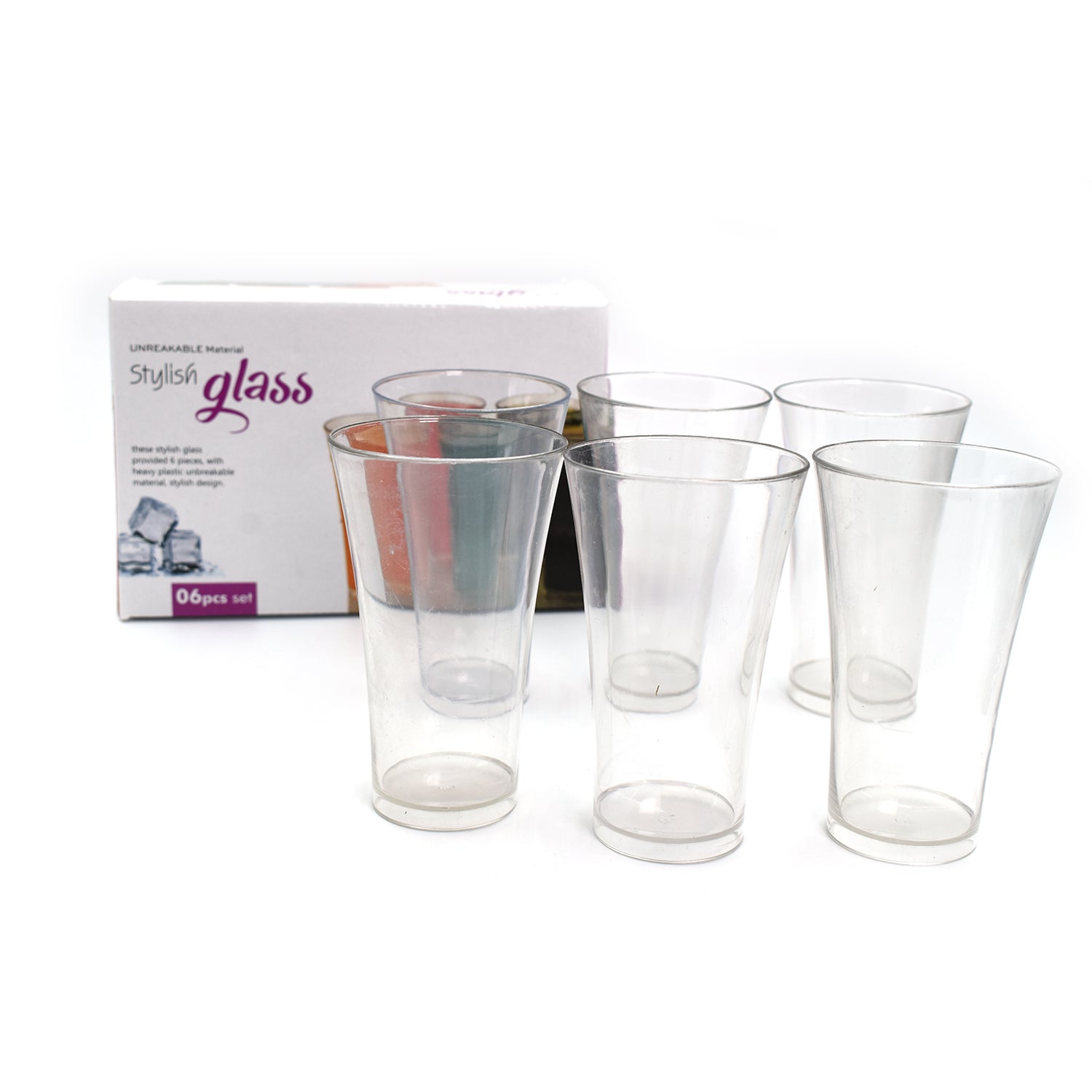 Drinking Glass Juice Glass Water Glass Set of 6 Transparent Glass - Image 8