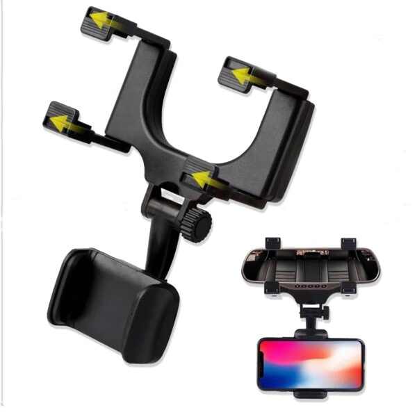 Rear View Mobile Holder Universal Vehicle Rear View Mirror Mobile phone Mount Stand (X880)