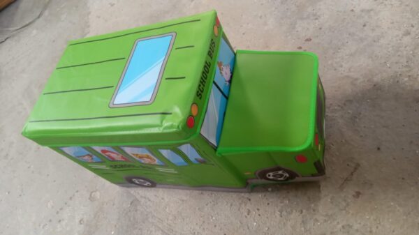 Foldable Bus Shape Toy Box Storage with Lid for Storage (Mix Color & Design ) (X469) - Image 8