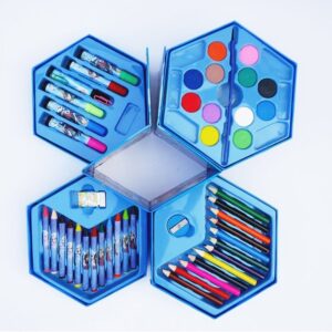 46 Pcs Plastic Art Colour Set with Color , Crayons, Oil Pastel and Sketch Pens (X430)