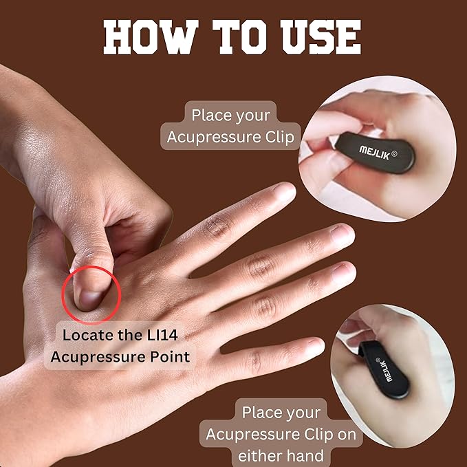 Sugar Control LI4 Acupressure Point Clip, Hand Pressure Massage Clip (1 Pc / Mix Color / With Color Box)(X201) - Image 3