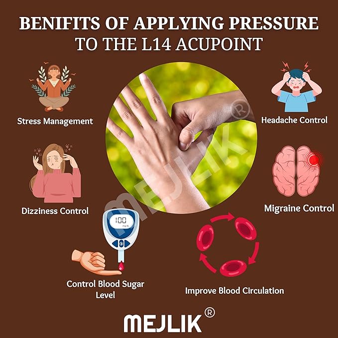 Sugar Control LI4 Acupressure Point Clip, Hand Pressure Massage Clip (1 Pc / Mix Color / With Color Box)(X201) - Image 4