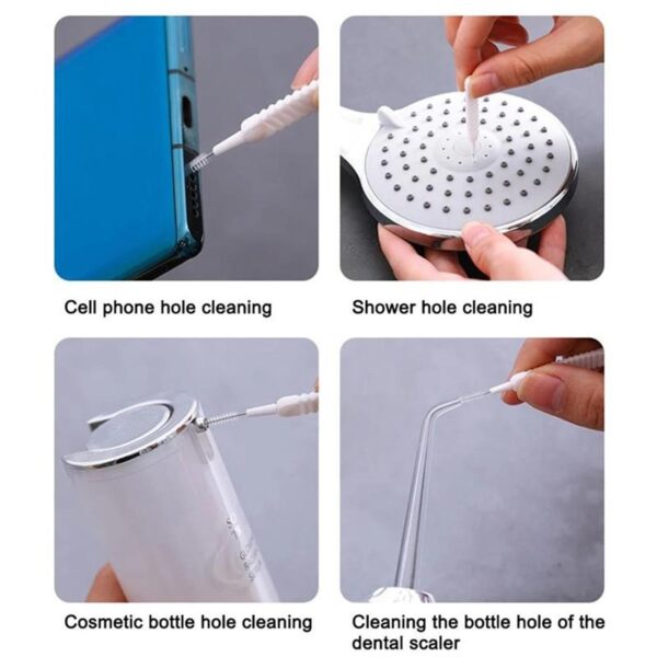10pcs Shower Nozzle Cleaning Brush, Reusable Multifunctional Shower Head Anti-Clogging Small Brush (MKK+(X80) - Image 8