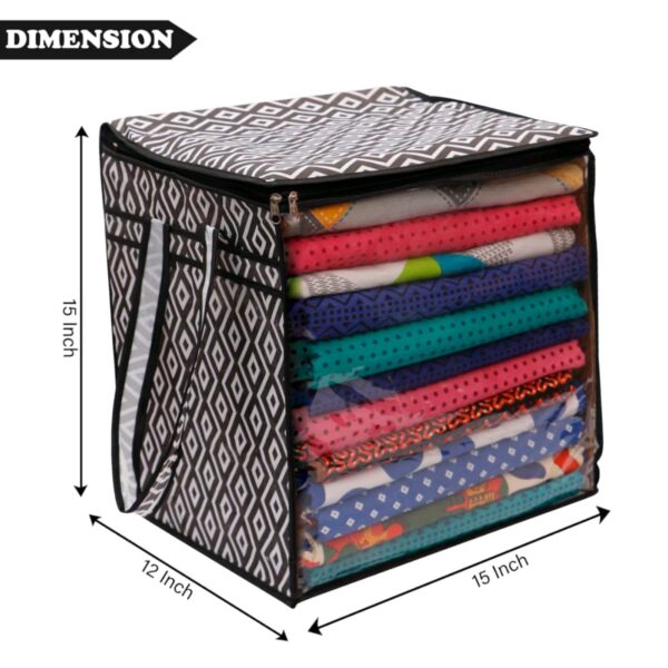 XL SAREE / CLOTH COVER WITH FULL FRONT WINDOW (40*38*33CMS) (RANDOM COL. & DESIGN) (1PC) (YS+X134) - Image 8