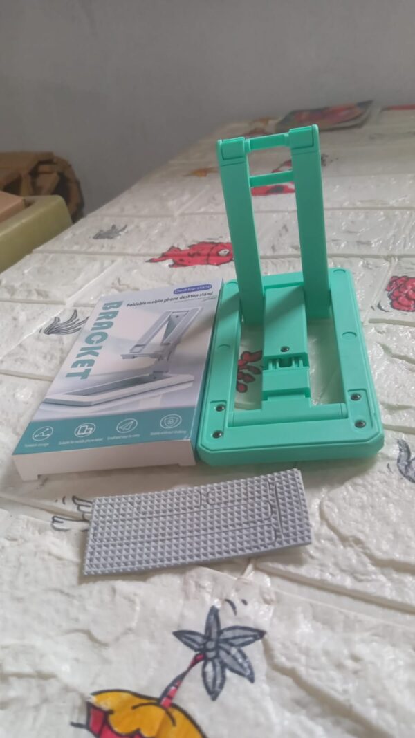 Mobile Phone Stand Mobile Phone Holder Table Adjustable Angle Height Foldable Non-Slip Sturdy Mobile Phone Holder Desktop Phone Holder for All Smartphones - Image 7