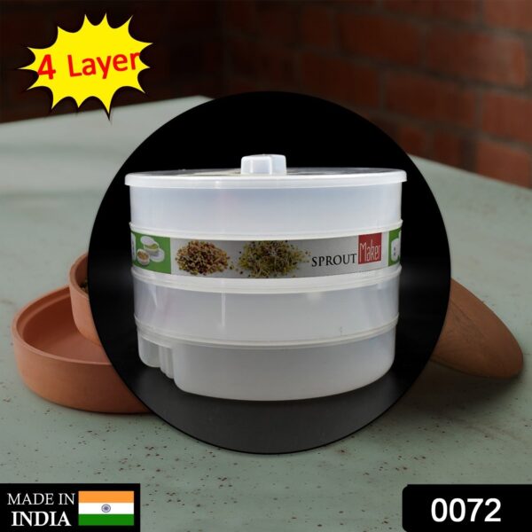Sprout Maker 4 Layer used in all kinds of household and kitchen purposes for making and blending of juices and beverages etc. - Image 2