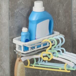 Multipurpose Platic Hanging Drain Rack Retractable Sponge Storage Hanging Rack With Adhesive Hook For Kitchen And Bathroom Dishcloth Holders Basket Drying Tray Organizer (X1051)