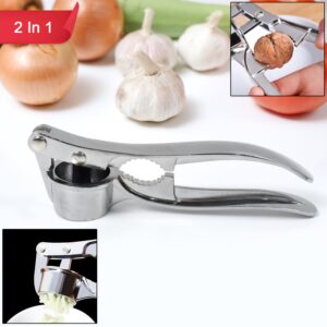 2 In1 Garlic Masher Premium Garlic Press  Walnut Cracker Opener (1 Pc) (X726)